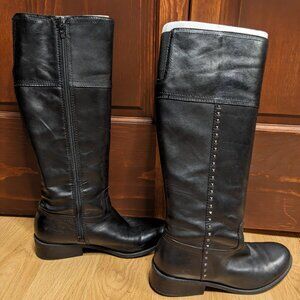Marc Fisher Tall Black Leather Boots For Women